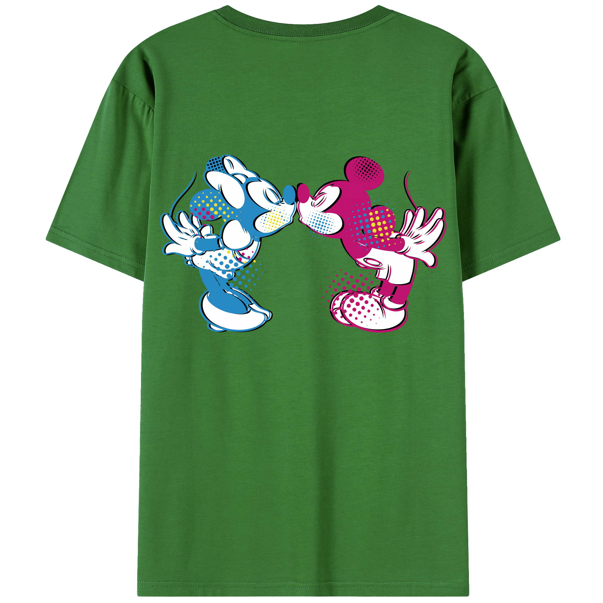 （画像用） ミッキーマウス Mickey Mouse レディース半袖Tシャツ(バックプリント)